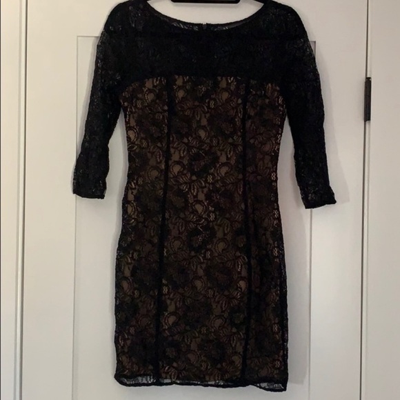ARMANI EXCHANGE Lace Overlay Cocktail Dress - Picture 3 of 7